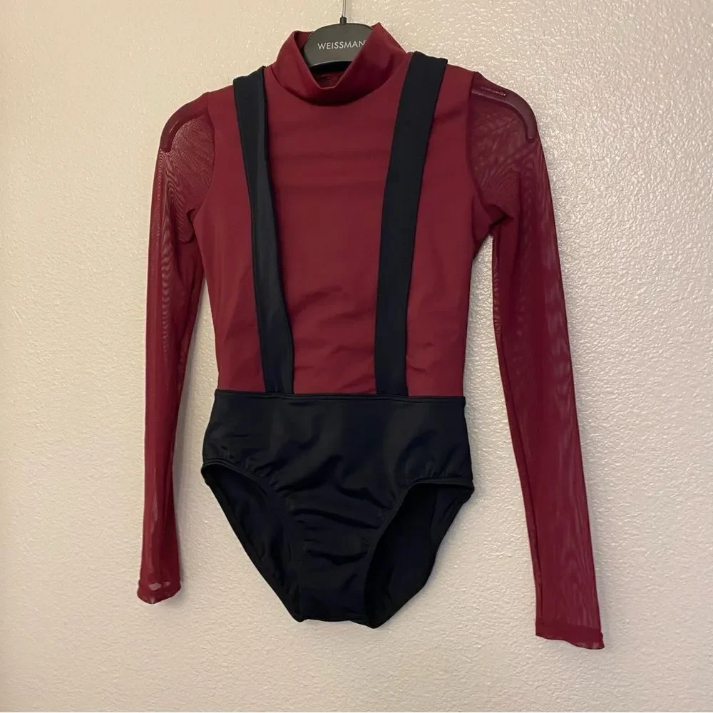 Weissman dance costume burgundy